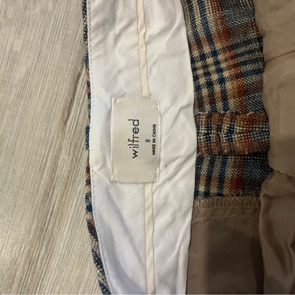 Wilfred Women’s Plaid Straight Leg Pants - Picture 3 of 6